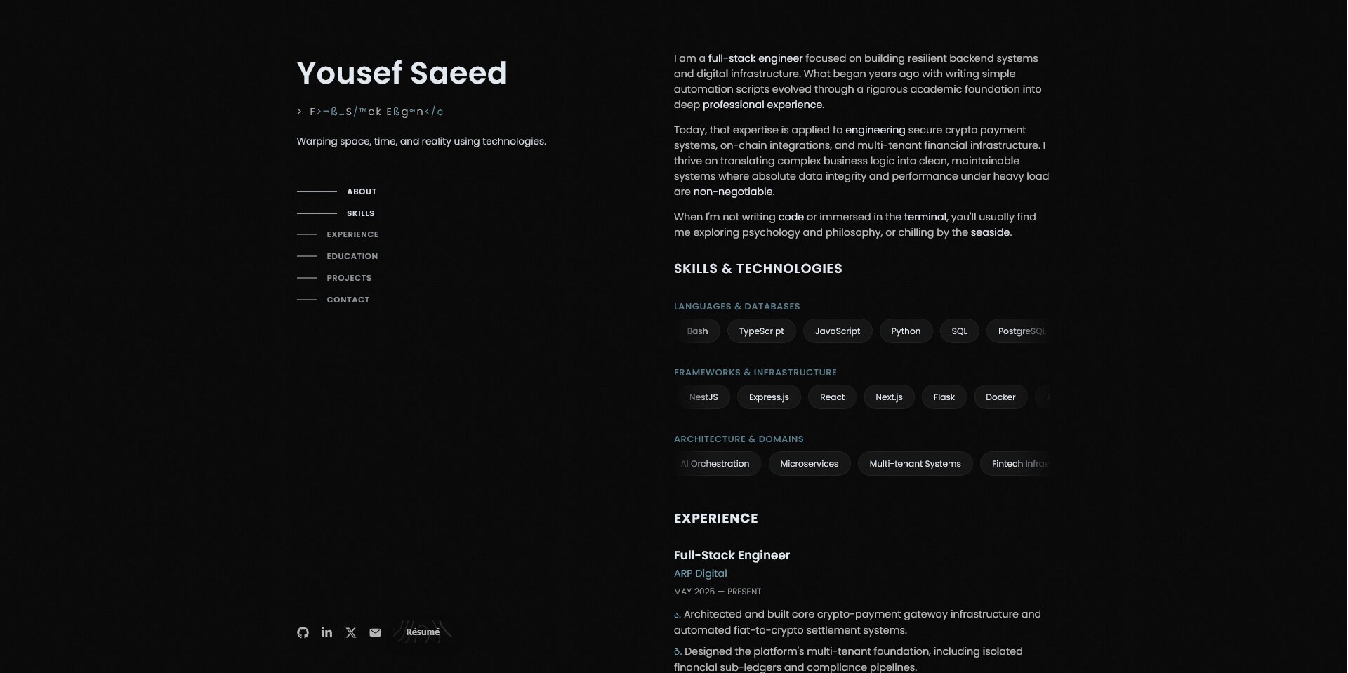 Yousef Saeed | Full-Stack Engineer